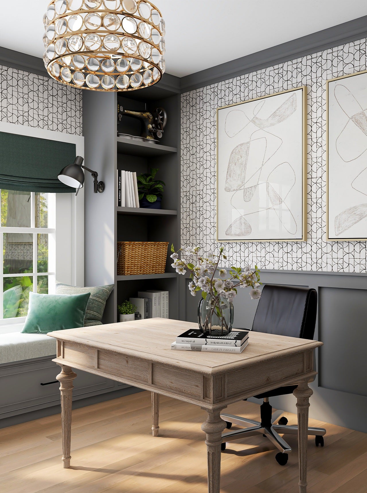 Professional wallpaper hanging project